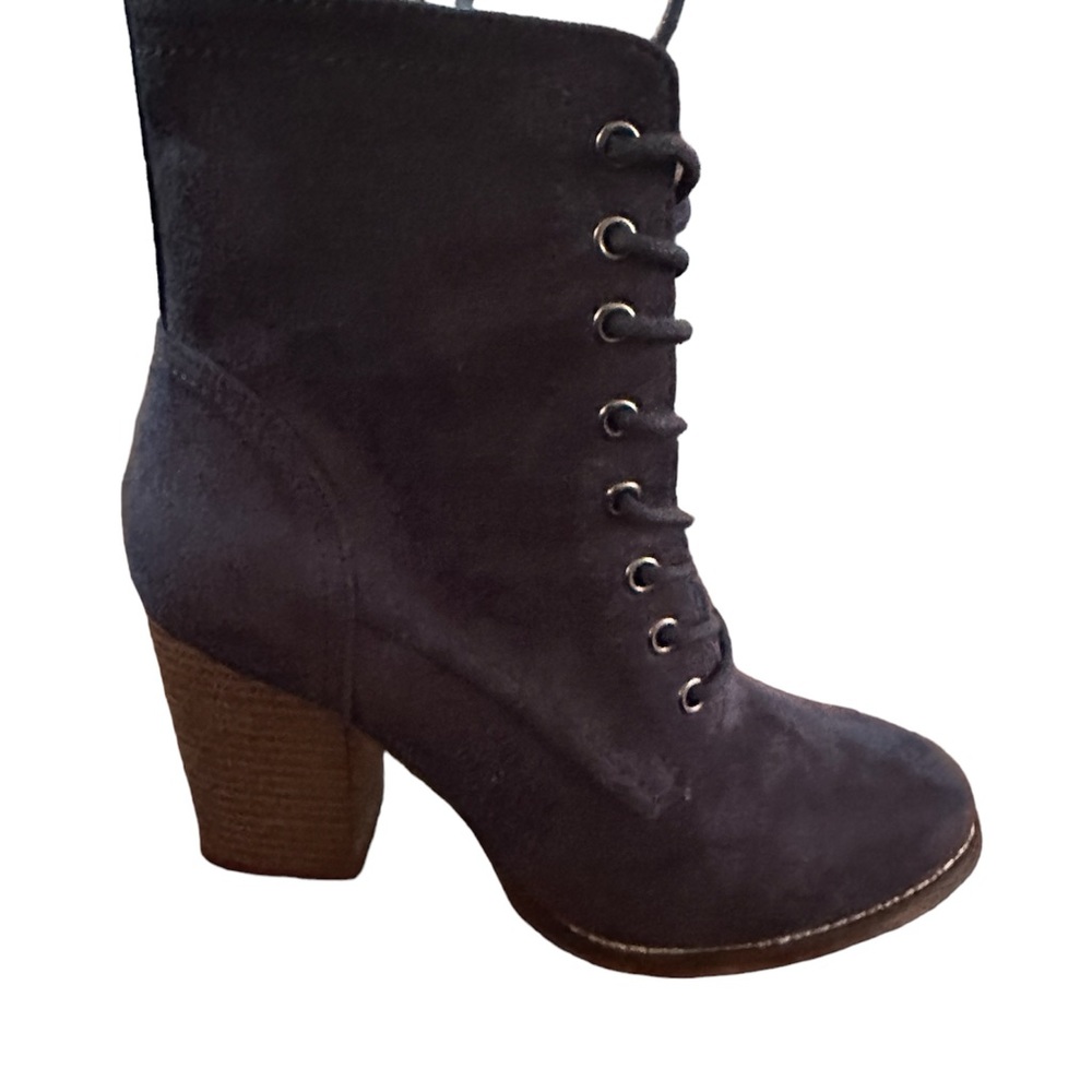 Candies Faux Suede Booties. Navy. Size 8.5 Brand new in box.